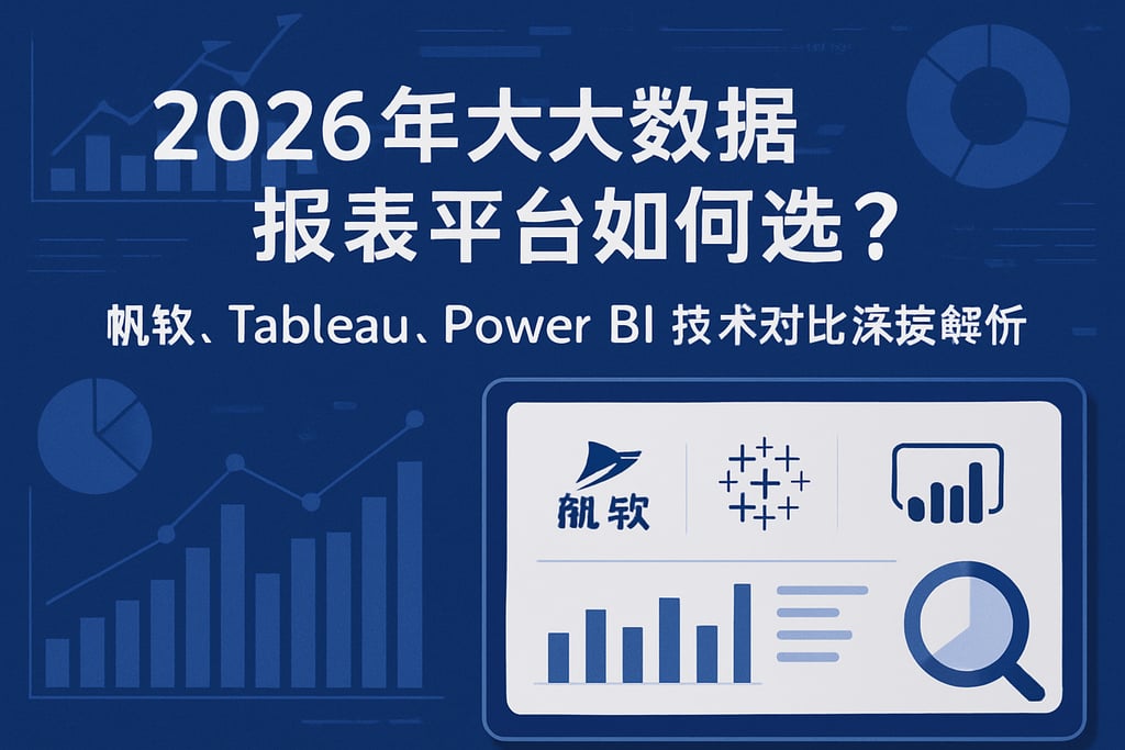 2026年大数据报表平台如何选？帆软Tableau Power BI技术对比深度解析
